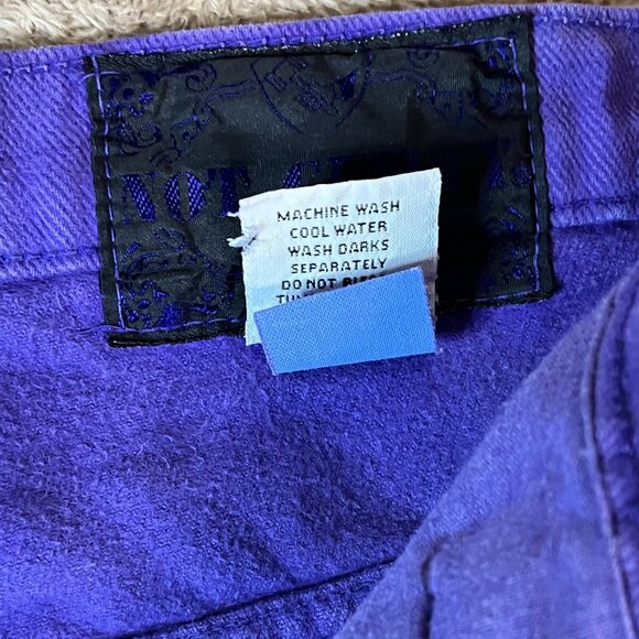 Not Guilty Skinny Jeans High Waisted Pockets Casual Denim Purple Junior Size 5/6 - Picture 4 of 8